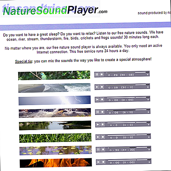 10 websteder, der vil hjælpe med at udslette støj, så du kan blive fokuseret NatureSoundPlayer