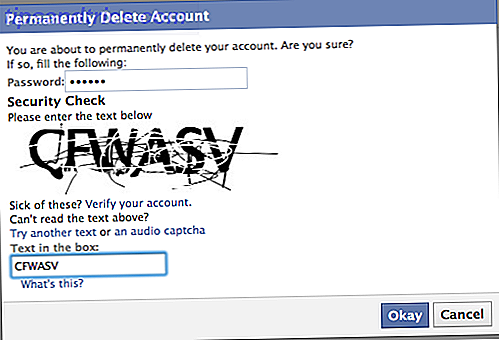 deletar conta do facebook