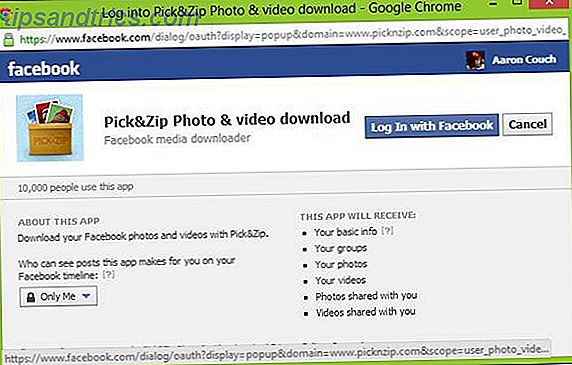 5 værktøjer til sikkerhedskopiering og download af dine Facebook-billeder Log ind på PickZip med Facebook