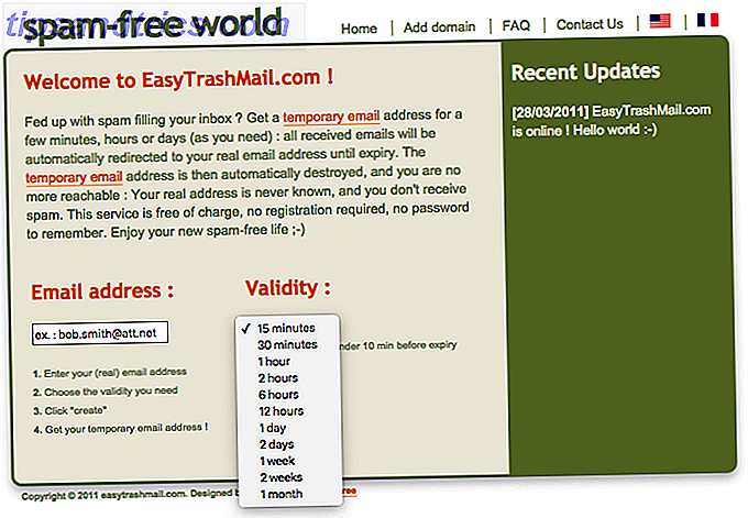 5 Online Πηγές για τις διευθύνσεις ηλεκτρονικού ταχυδρομείου μίας χρήσης easytrashmail