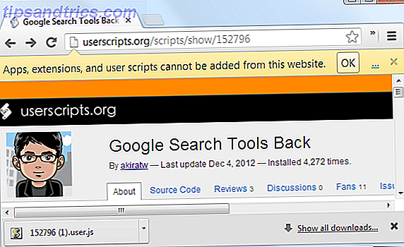 Google Search Tools linke Seitenleiste