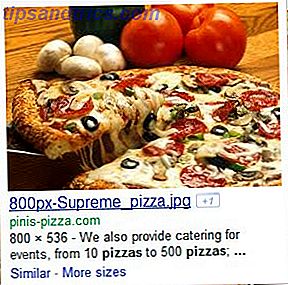 Hvordan Image Search Engines Work [MakeUseOf Forklarer] pizza-tekst