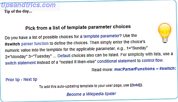 Tip of the Day di Wikipedia