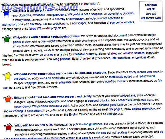 Wikipedia 5 pelare