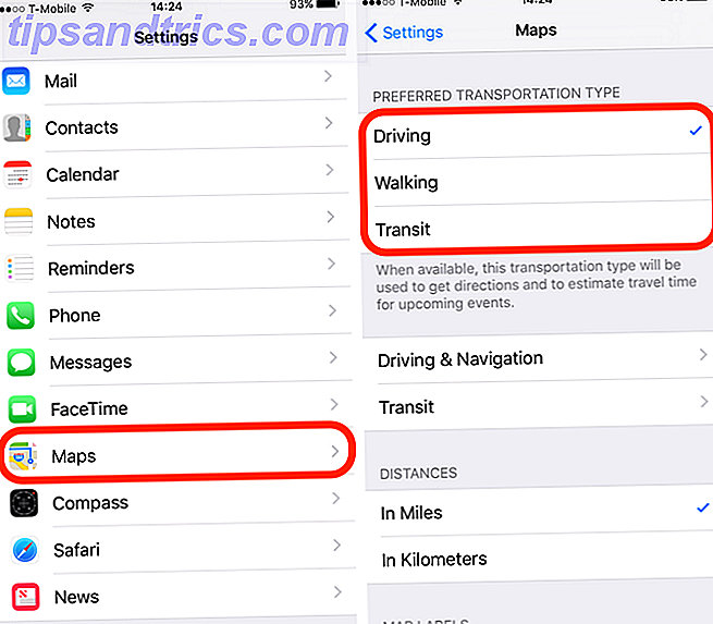 iOS 10 Feature Bevorzugte Transportart