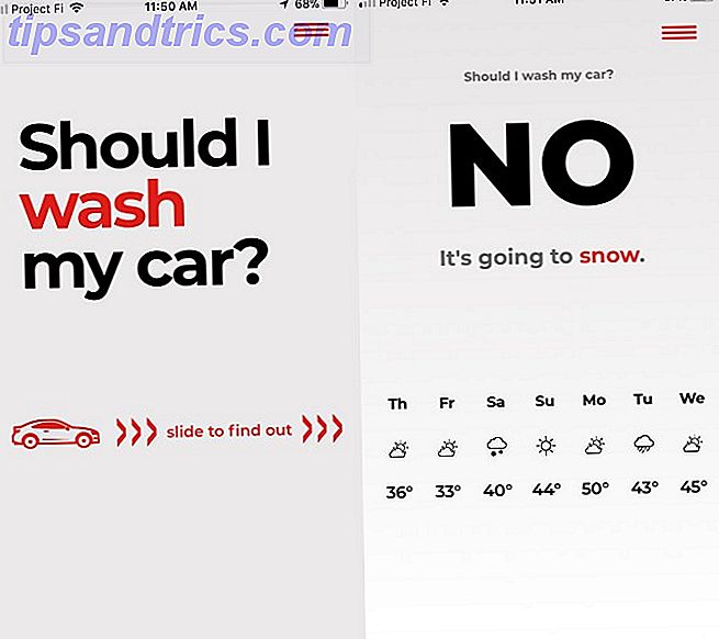 Washie Car Wash App Hovedskjerm