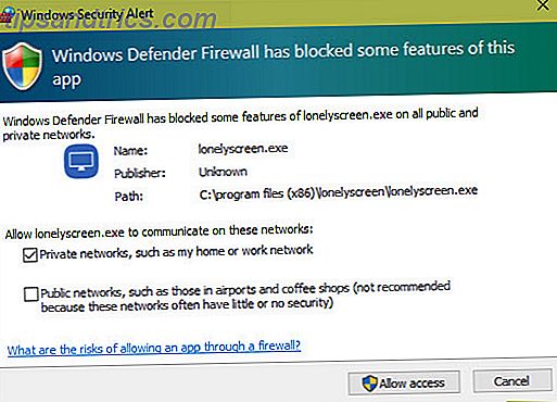 Windows Firewall-prompt