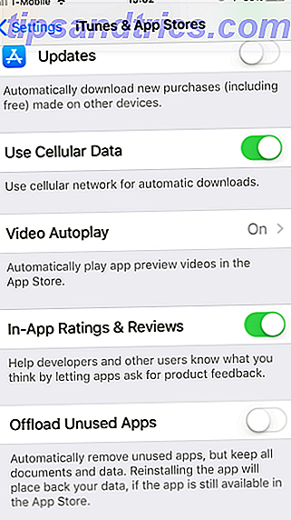 IOS App Store-innstillinger