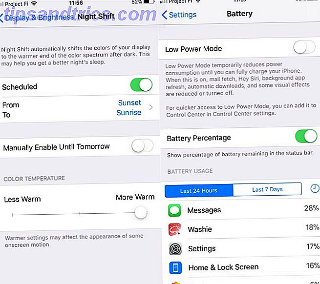richte dein neues iphone ein - Night Shift und Battery Settings