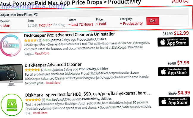 apps-filterinstellingen voor Mac