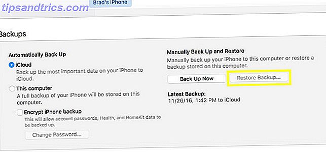 restaurar backup no iTunes