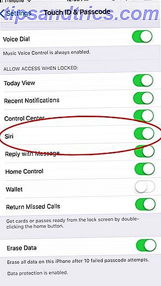 Pantalla de bloqueo de Siri para iPhone