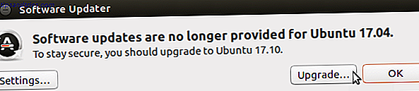 Atualizações não são mais fornecidas para o Ubuntu 17.04