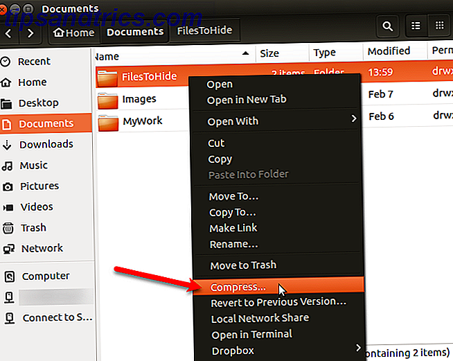 Comprime una carpeta en un archivo ZIP en Nautilus en Ubuntu