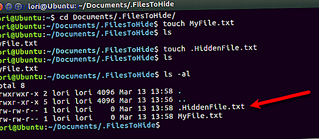 Crea un nuevo archivo oculto usando la Terminal en Linux