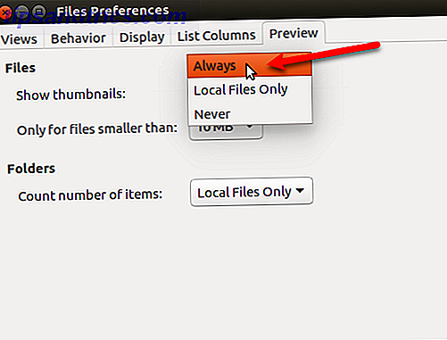 Preferencias de archivos de Google Drive en Ubuntu