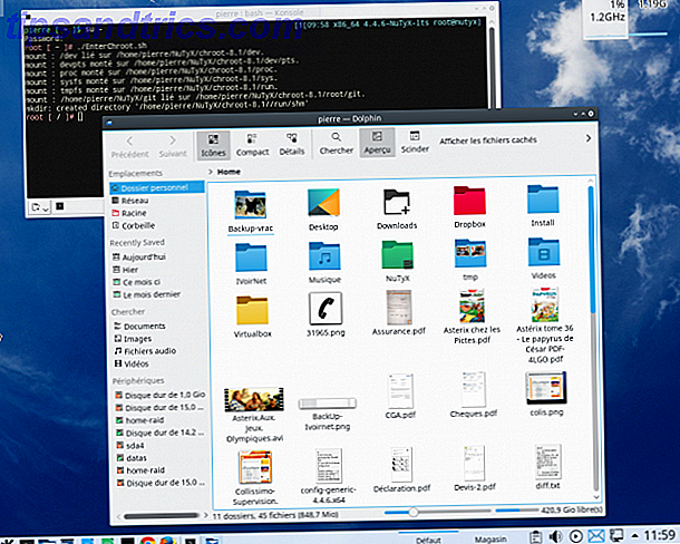 KDE in esecuzione su Nutyx