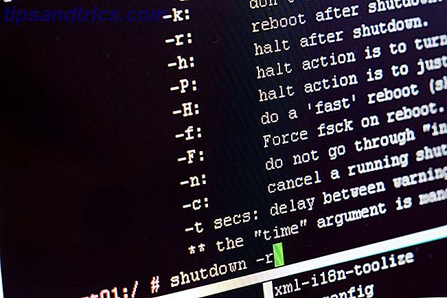 linux terminal shutdown kommandoer skærm