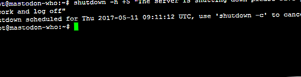 se reinician los comandos de apagado del terminal de linux