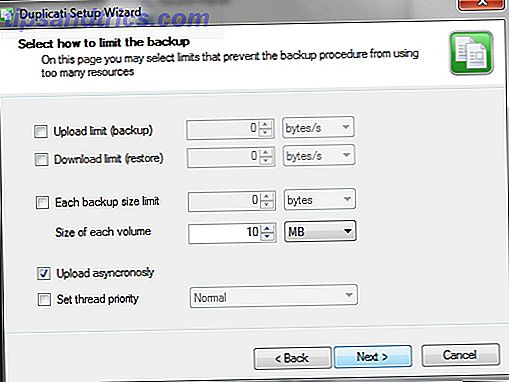 Backup dei file su Box, Google Drive, SkyDrive e altro ancora con Duplicati [Cross Platform] Configurazione guidata Impostazioni avanzate Come limitare il backup
