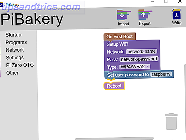 MakeUseOf Linux PiBakery Arrastar