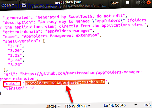 Copia l'uuid nel file metadata.json