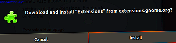 Descargar e instalar el mensaje para la extensión GNOME Shell