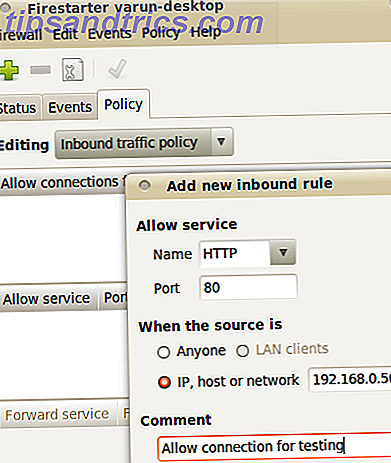 To apper for å enkelt lage nettverksbrannmurregler for Ubuntu-utvalg 008
