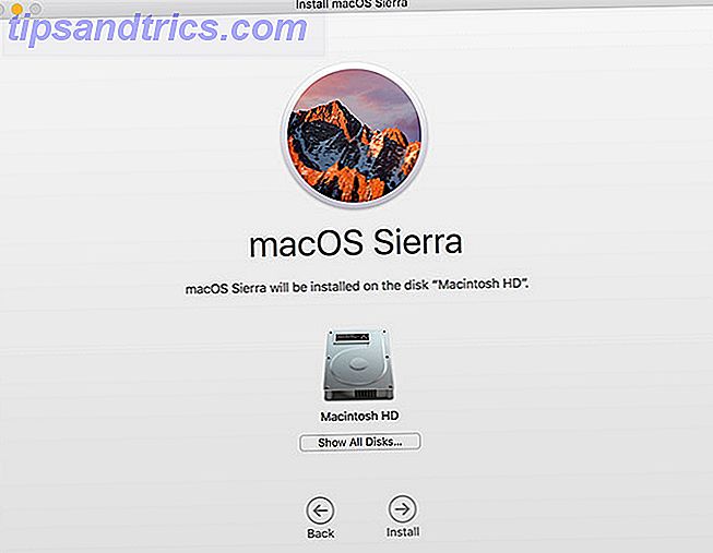 Prompt de instalação do MacOS Sierra