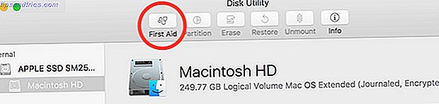 Erste-Hilfe-Maßnahme im Festplatten-Dienstprogramm Mac