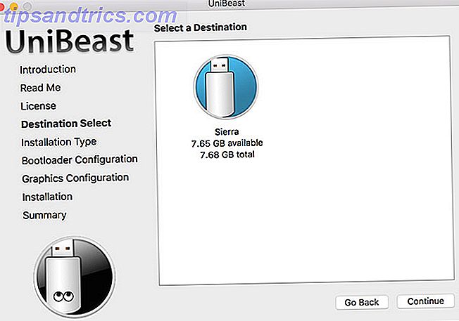 Slik installerer du MacOS på en PC (Mac Required) Unibeast Destinasjon