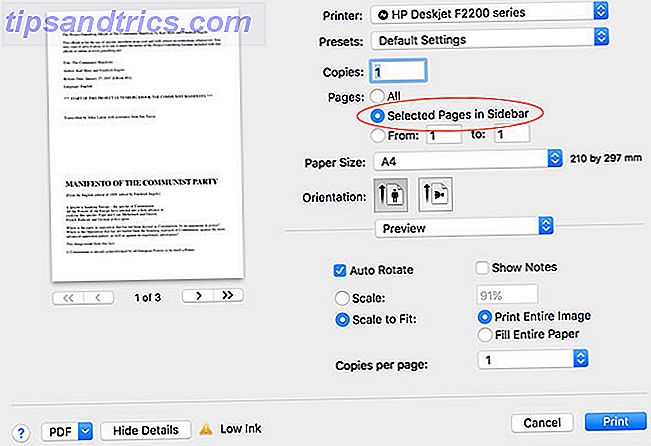 Erstellen, Zusammenführen, Teilen und Markieren von PDF-Dokumenten auf einem Mac Drucken ausgewählter Seiten