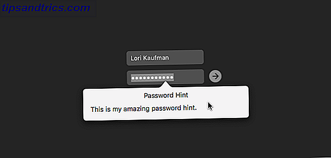 Passwort Hinweis Login-Bildschirm mac