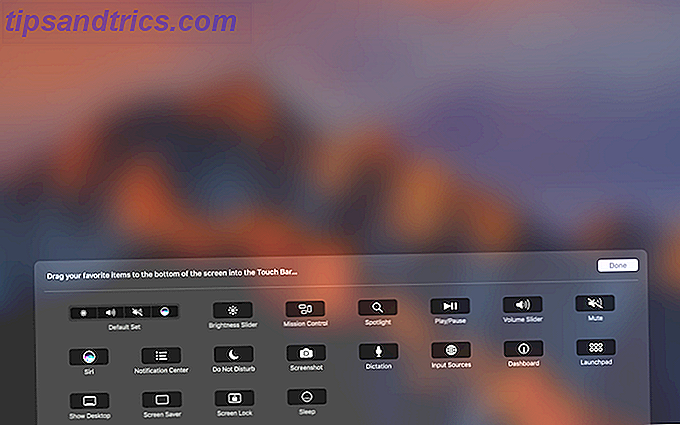 striscia di controllo macbook pro touch bar