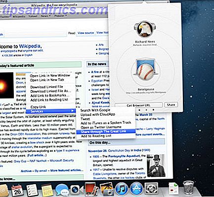 The Great Link: Compartilhe URLs de páginas da Web de sua área de trabalho Através do Bonjour [Mac] o ótimo link1