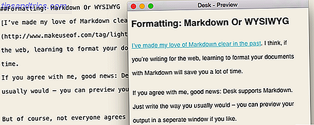 Desk Lets Blogger Fokus auf was wichtig ist: Schreibtisch Mac Blogging App Markdown