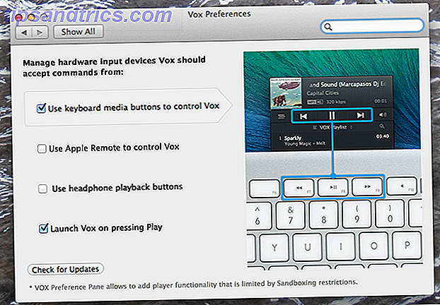 Vox-Tastatur-Fenster