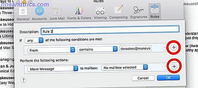 Flere betingelser for e-mail-regler