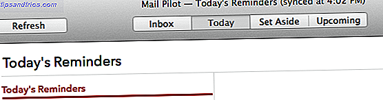 Mail Pilot menulinje