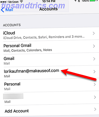 Tippe auf die neue E-Mail-Adresse ios