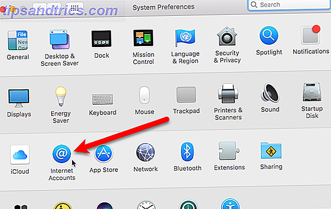 Klicken Sie auf Internet-Konten auf Systemeinstellungen mac