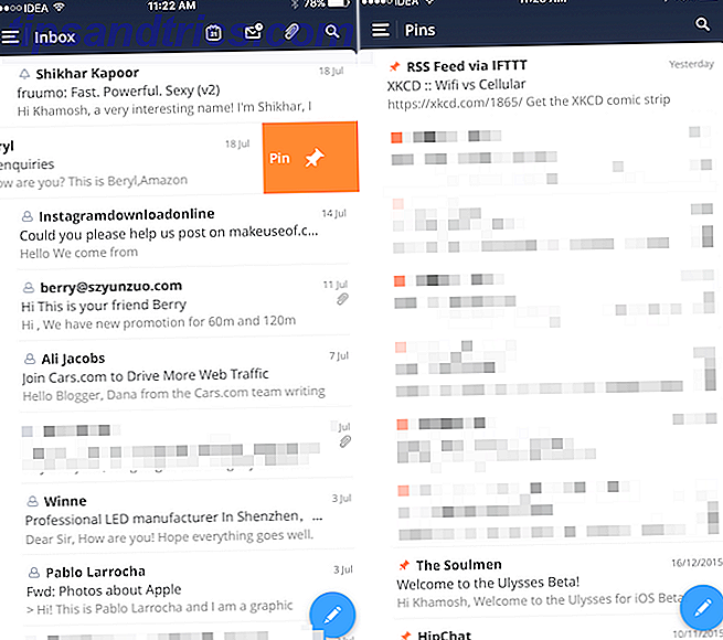 étincelle email application iphone écran 3