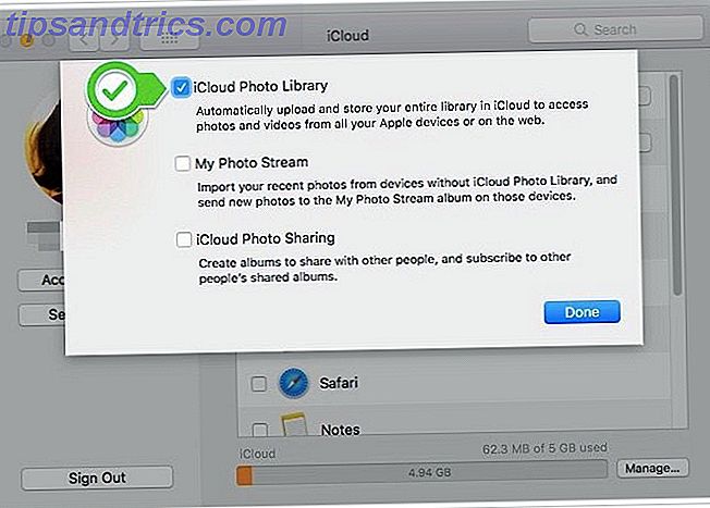 Photo Library Mac - Aktiver icloud-synkronisering