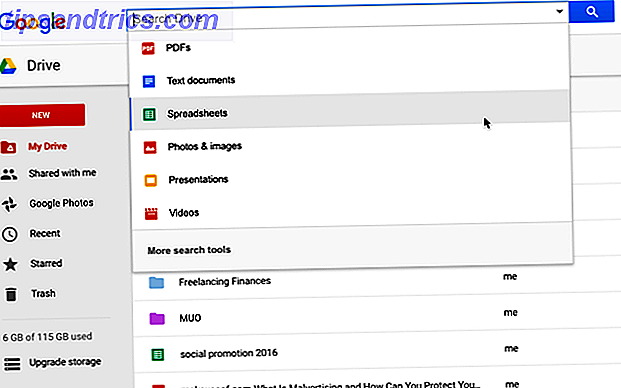 Google-Laufwerk-Dateityp-Suche