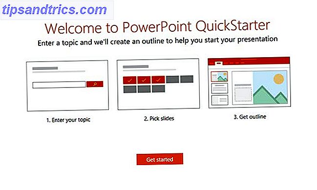 PowerPoint QuickStarter esquisse instantanément toute nouvelle présentation et vous amène à droite
