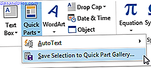 Outlook Ajouter à la galerie QuickPart
