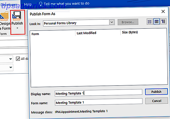 modello di pubblicazione desktop di Outlook