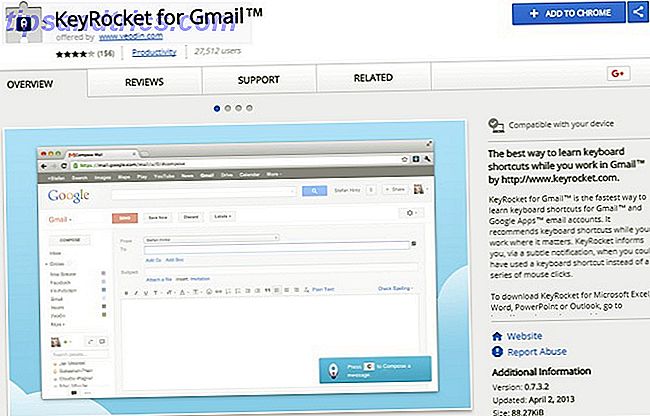 keyrocket gmail forlengelse