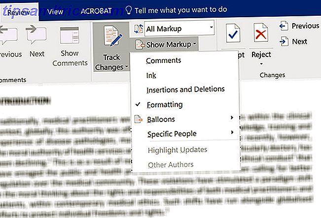 Sådan filtreres og anvendes sporede ændringer i Microsoft Word Show Markup