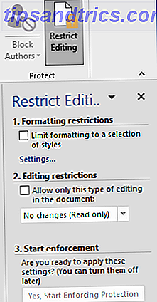 Hur man skapar professionella rapporter och dokument i Microsoft Word Begränsa redigering